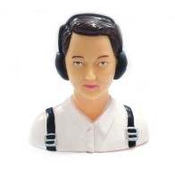 Piloto civil con tirantes color blanco escala 1/6