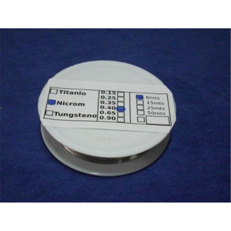 Hilo de Nicrom 0.40mm. 6 metros Hilo de Nicrom 0.40mm. 6 metros