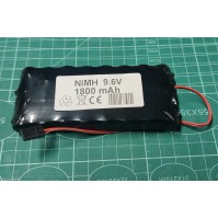 Batería NiMH 1800mAh 9.6V AA Plana