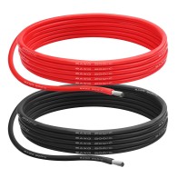 Cable silicona AWG 8 1 m Rojo + Negro – cableado de batería para aeromodelismo