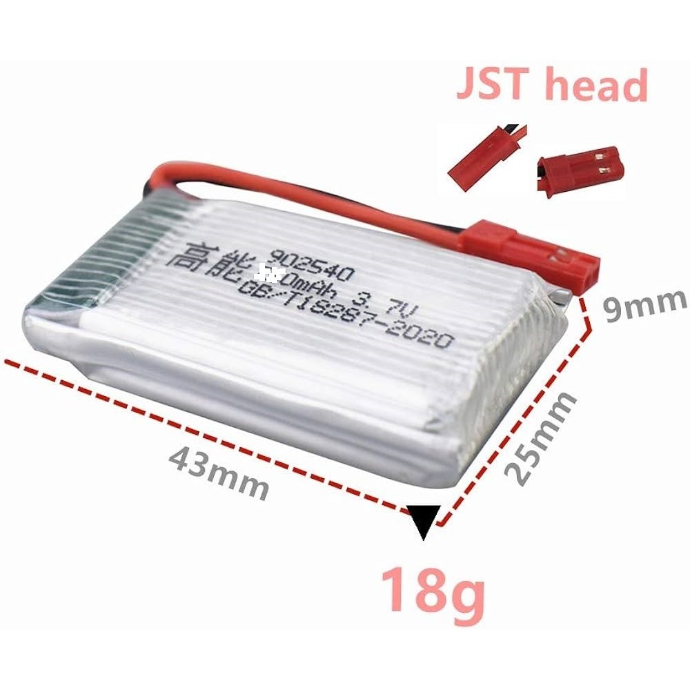 Bateria 3,7V 800mAh con conector JST - 25C Bateria 3,7V 800mAh con conector JST - 25C