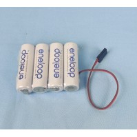 Pack baterías Eneloop 4,8 V plano con conector JR