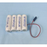 Pack baterías Eneloop 4,8 V plano con conector JR