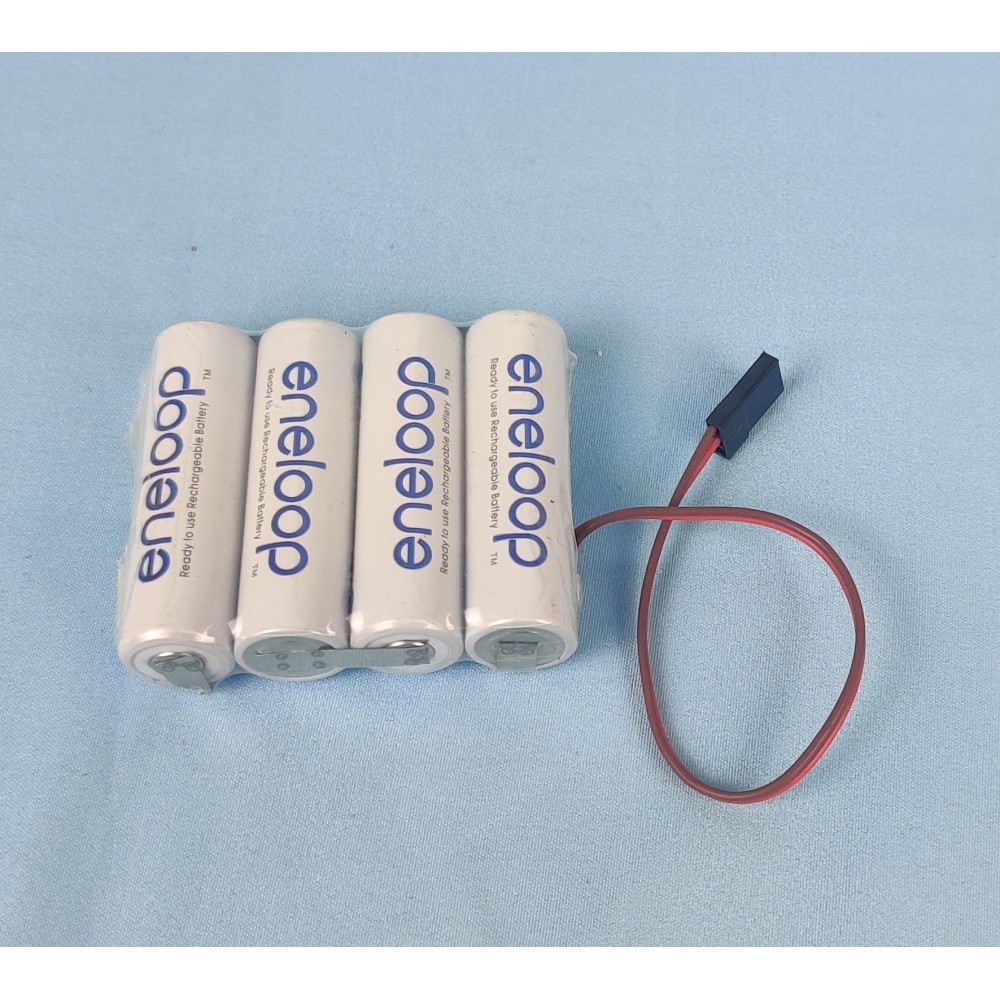 Pack baterías Eneloop 4,8 V plano con conector JR