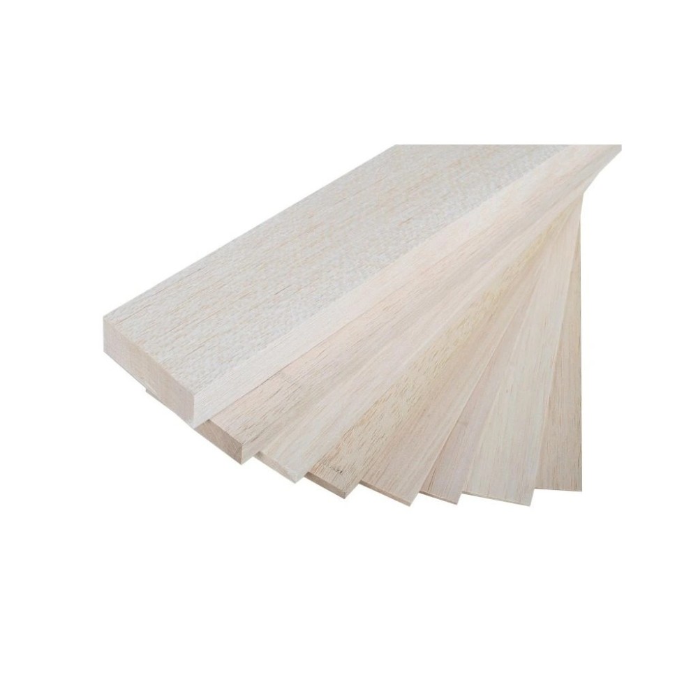 Balsa ligera 100×10×4 mm — Madera de modelismo para aviones RC