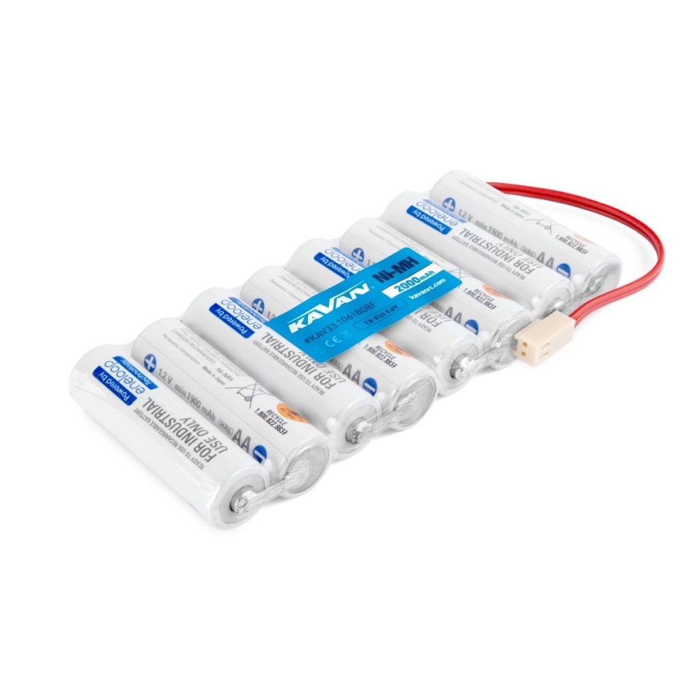 Pack baterías Eneloop 9,6 V plano con conector TX-FU