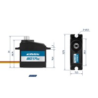 Microservo analógico 17 g con engranajes metálicos 2,5 kg