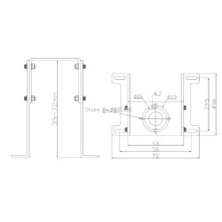 Bancada 38x48mm - para motores Glow 12~25