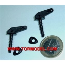 Eje para rueda M4 x 37mm - 2 unidades